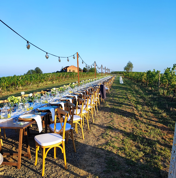 TAVOLO Imperiale Matrimonio in Vigna con Luci