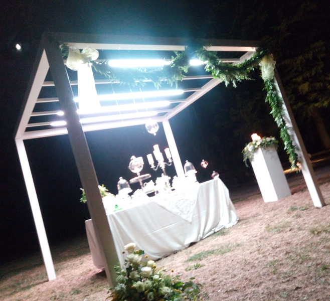 Gazebo / Pergola Gazebo luce Bianca