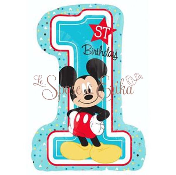 Palloncino TOPOLINO Primo Compleanno Walt Disney